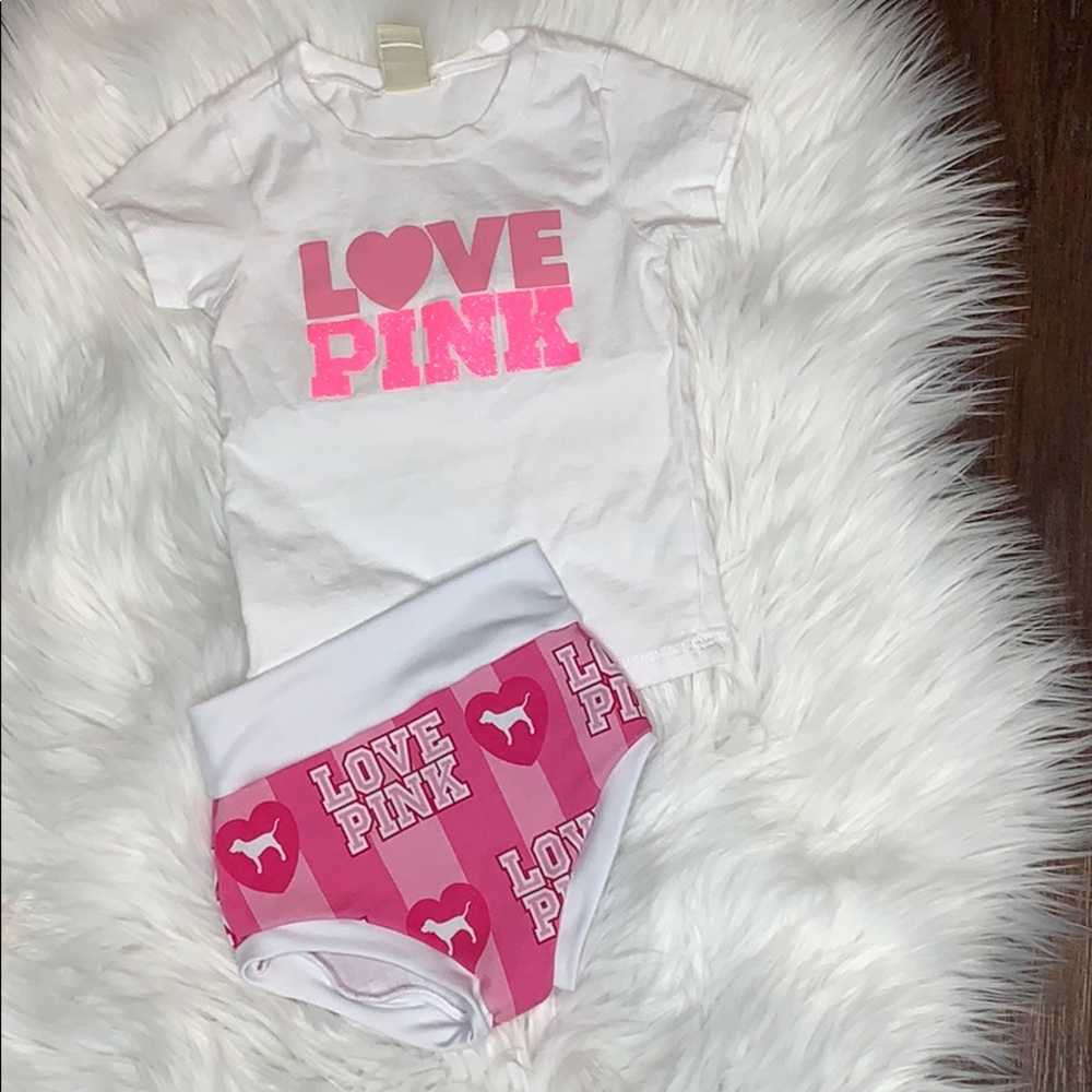 baby PINK top + shorties set